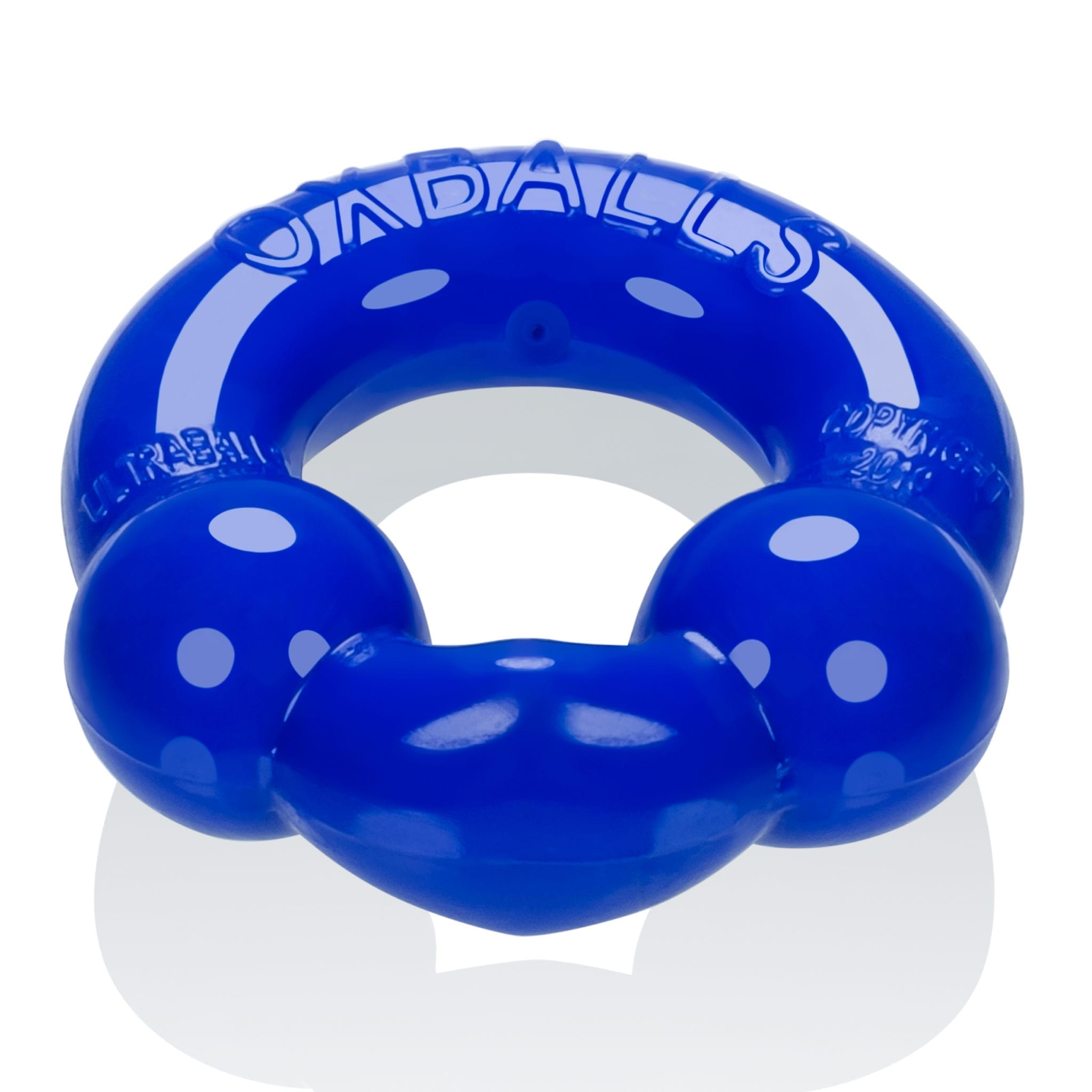 OxBalls Ultraballs 2 Pack Cockring Black And Police Blue - Image 3