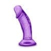 B Yours Sweet N Small Dildo Suction Cup 4in Purple - Image 2