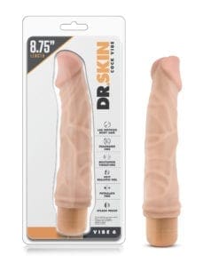 Dr Skin Cock Vibe 6 8.5in Vibrating Cock Beige