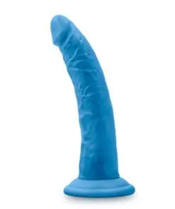 Alternative view of Neo Elite 7.5in Silicone Dual Density Cock Neon Blue