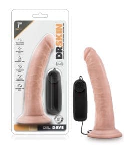 Dr Skin Dr Dave 7 Inch Vibrating Cock with Suction Cup Vanilla