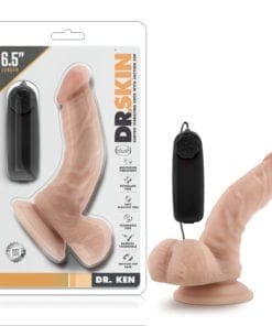 Dr Skin Dr Ken 6.5 Inch Vibrating Cock with Suction Cup Vanilla