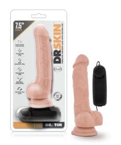 Dr Skin Dr Tim 7.5 Inch Vibrating Cock with Suction Cup Vanilla