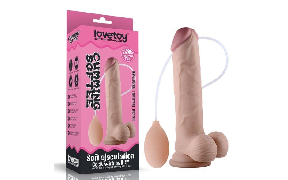 Lovetoy Soft Ejaculation Cock With Ball 9in