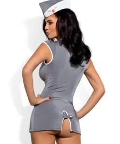 Alternative view of Obsessive Stewardess Costume 3pcs Grey