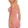 Pink Lipstick Roll Up Net Mini Dress - Image 2