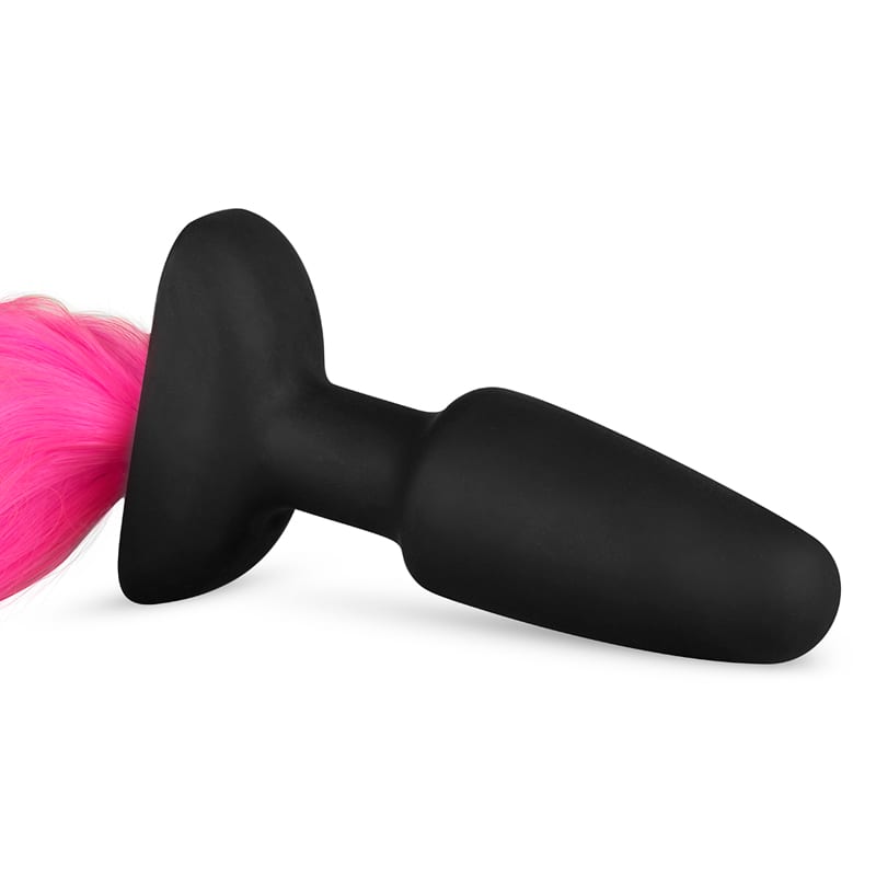 Fetish Collection Silicone Butt Plug With Pink Tail - Image 2