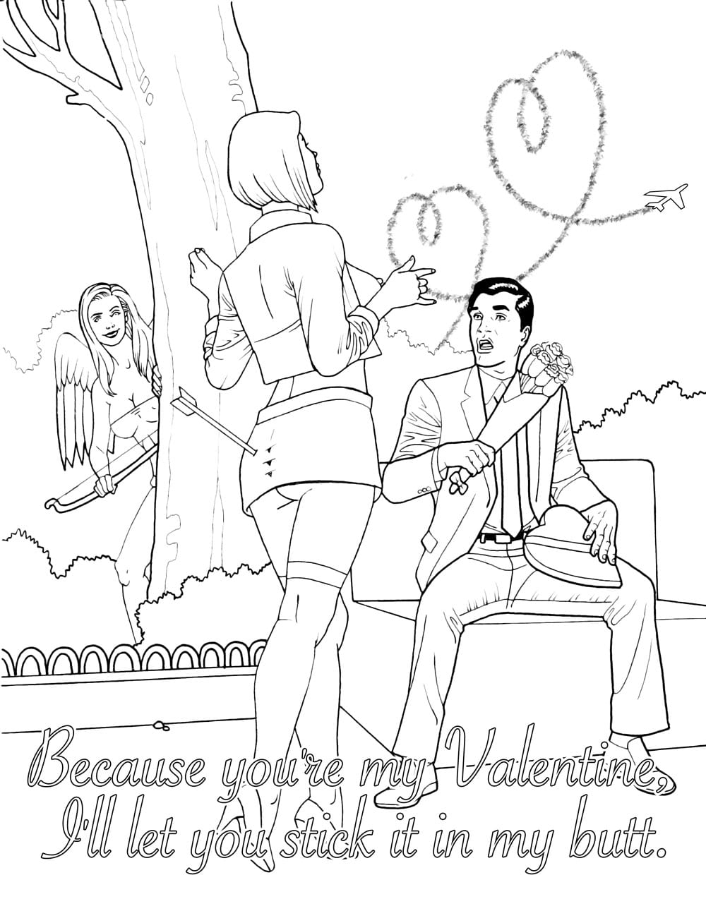 LonBrook My Naughty Valentine Colouring Book - Image 2