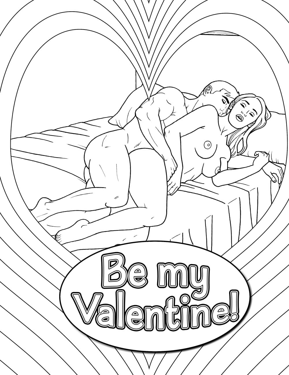 LonBrook My Naughty Valentine Colouring Book - Image 3