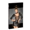 Noir Power Wetlook Tulle Dress w Bouffant Sleeves - Image 8
