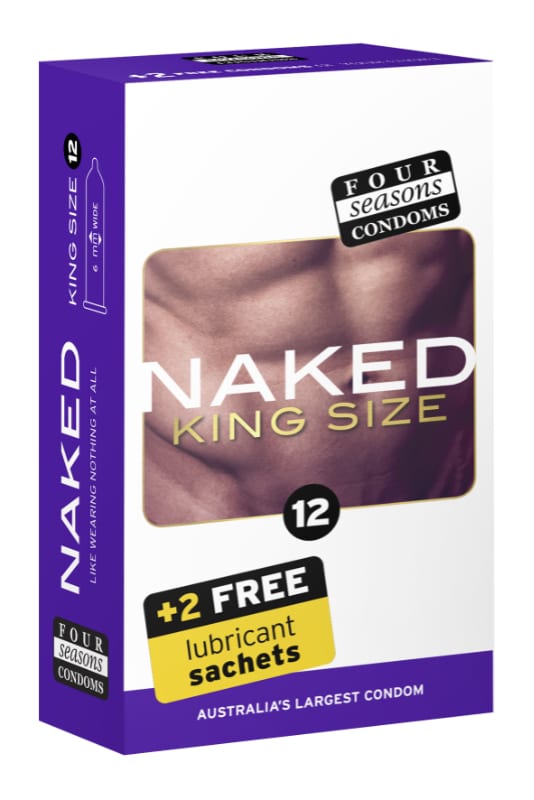 Four Seasons Naked King Size Condom 12 Pc