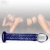 Glass Romance 7 Blue Glass Dildo 7.5in - Image 2