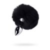 Metal Anal Plug Small - Silver with Black Faux Fur Tail - Image 2