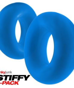 Hunky Junk Stiffy 2 Pc Bulge Cockrings Teal Ice