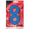 OxBalls Hunky Junk Stiffy 2 Pc Bulge Cockrings Teal Ice - Image 3