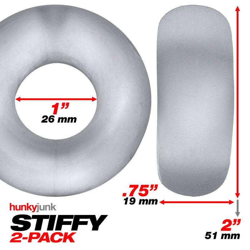 Hunkyjunk STIFFY 2 Pc Cockrings Ice Clear - Image 3