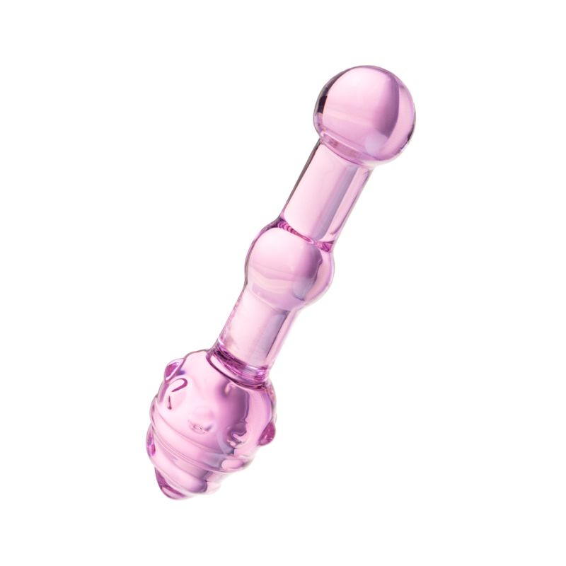 Sexus Glass Dildo Pink 17cm - Image 2