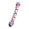 Sexus Glass Curved Dildo Blue/Red 20cm - Image 2