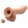 Loadz 8.5in Squirting Vibrating Dildo - Medium Skin Tone - Image 3