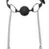 Master Series Hinder Breathable Silicone Ball Gag with Nipple Clamps - Image 2