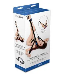 Alternative view of Whipsmart Diamond Deluxe Sex Swing with Ankle Restraints Blue