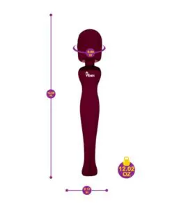 Alternative view of Viben Sultry Rechargeable Wand Massager Ruby