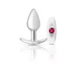 Cheeky Charms Silver Anchor Butt Plug Clear & Pink Jewel Kit - Image 2