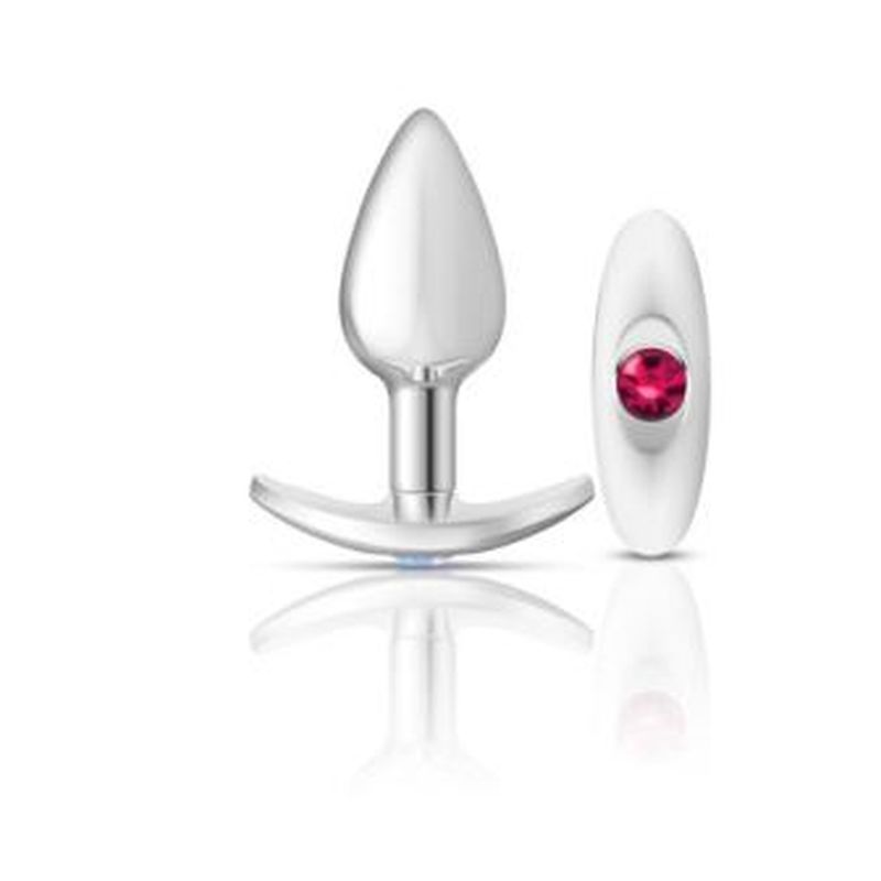 Cheeky Charms Silver Anchor Butt Plug Clear & Pink Jewel Kit - Image 2