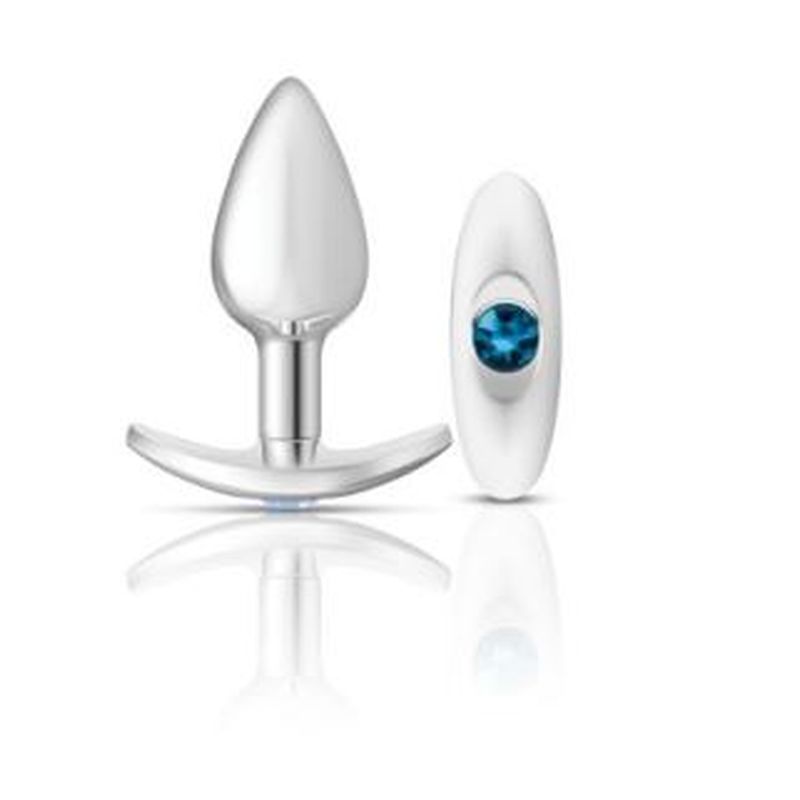 Cheeky Charms Silver Anchor Butt Plug Clear & Teal Jewel Kit - Image 2