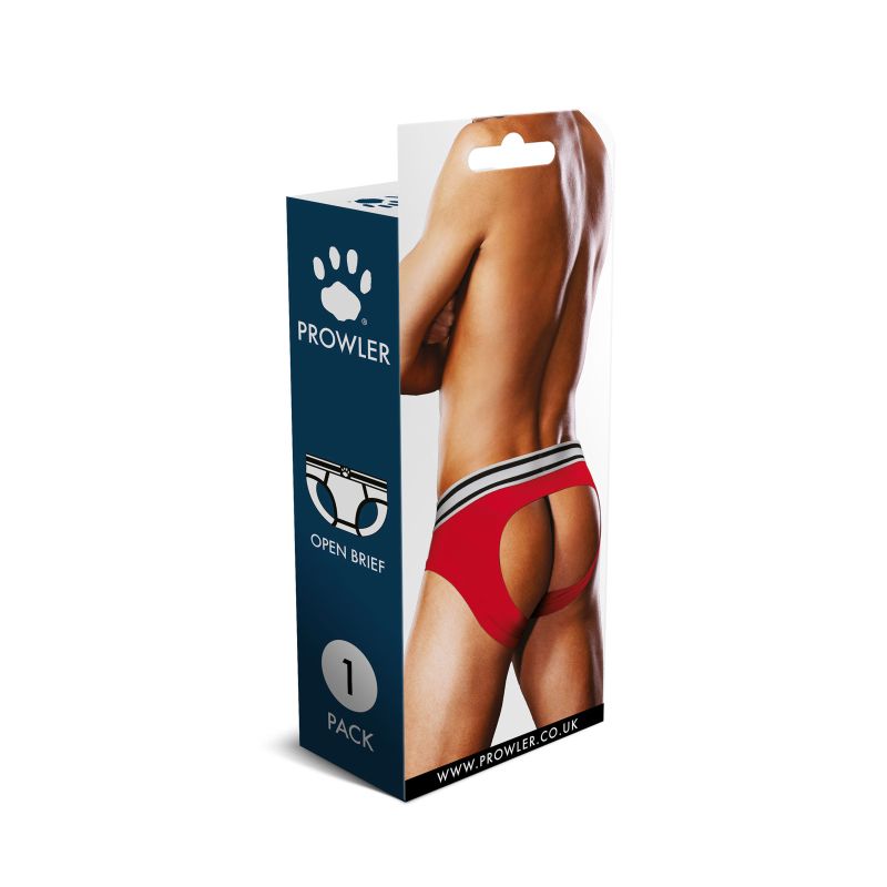 Prowler Backless Brief Red/White - Image 9