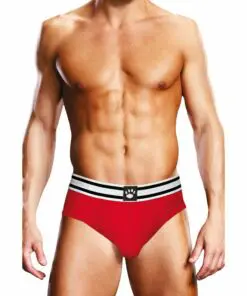 Alternative view of Prowler Backless Brief Red/White