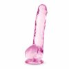Naturally Yours 8" Crystaline Dildo Rose - Image 2