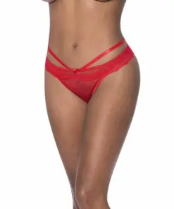 Peek-A-Boo Cheeky Panty Red