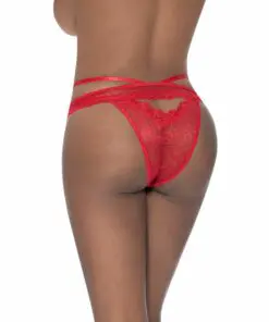 Alternative view of Exposed Peek-A-Boo Cheeky Panty Red