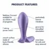 Satisfyer Intensity Plug Purple Vibrating Anal Plug - Image 3
