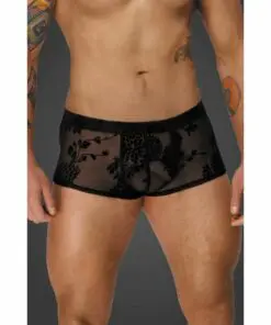 Alternative view of Noir Flock Embroidery Short-Shorts