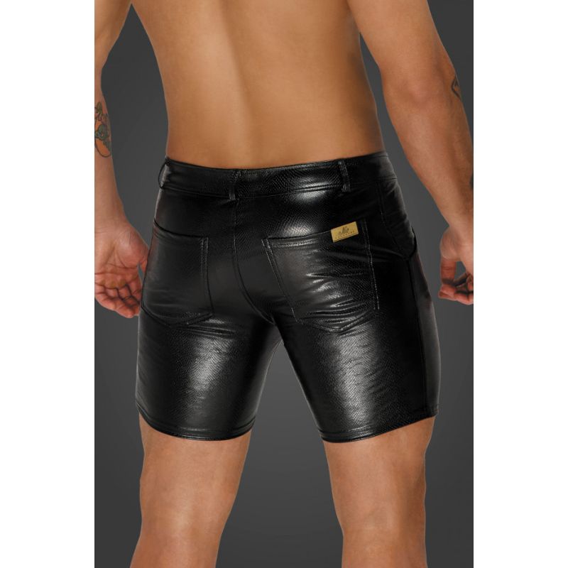 Snake Wetlook Mid Length Shorts with Back Pockets - Image 8