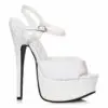 Stiletto Sandal White 6.5in