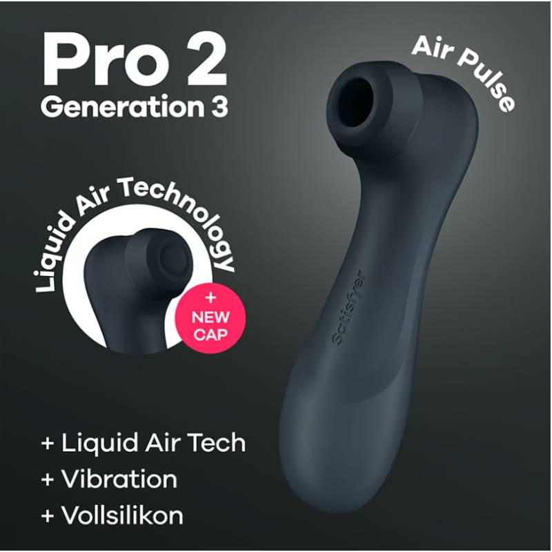 Satisfyer Pro 2 Gen 3 Clitoral Stimulator Black - Image 3