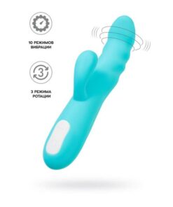 Alternative view of JOS Merry Swirl Rotating Shaft Rabbit Vibrator Blue