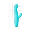 JOS Merry Swirl Rotating Shaft Rabbit Vibrator Blue - Image 3