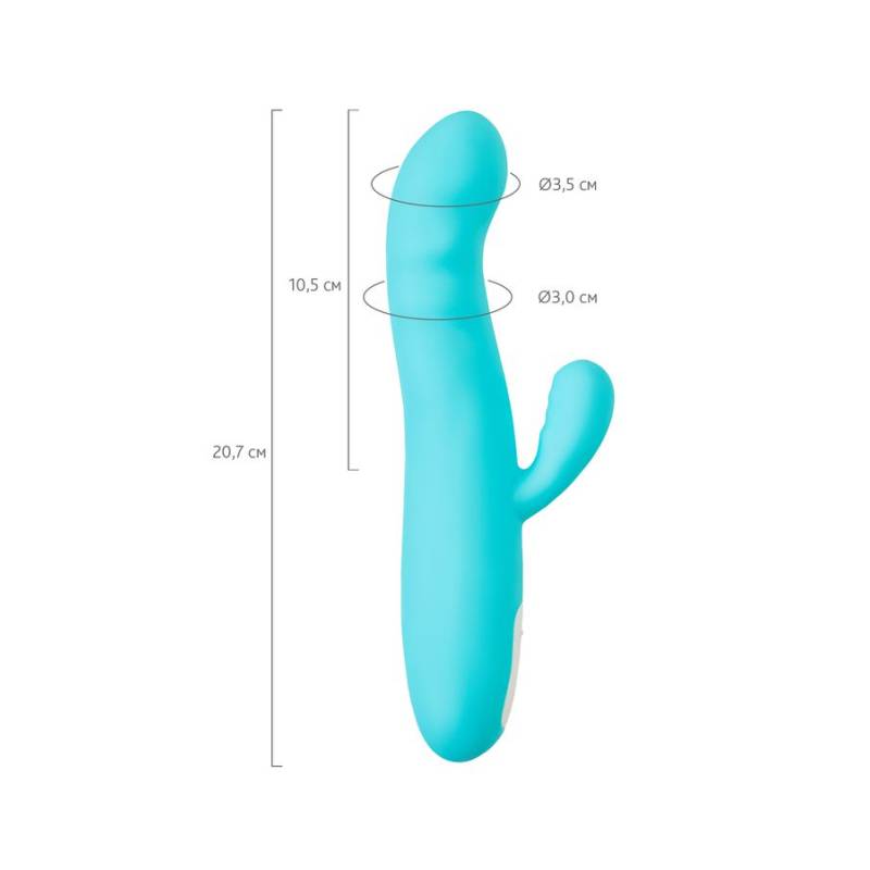 JOS Merry Swirl Rotating Shaft Rabbit Vibrator Blue - Image 3