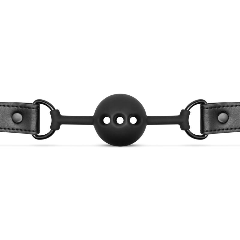 Bedroom Fantasies Breathable Silicone Ball Gag Black - Image 3
