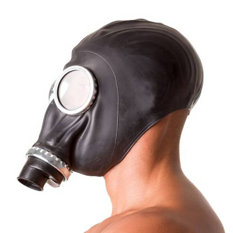 XTRM Classic 80s Fetish Rubber Gas Mask - Image 3