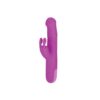 Cheap Products Trio Thruster 9" Silicone 3 in 1 Rechargeable Rabbit Vibrator Pink