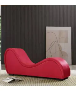 Kama Sutra Mebon Chaise Love Lounge Red w Black Pillows