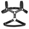 Strict 6 O-Ring Chest Harness - Vegan Leather - Image 2