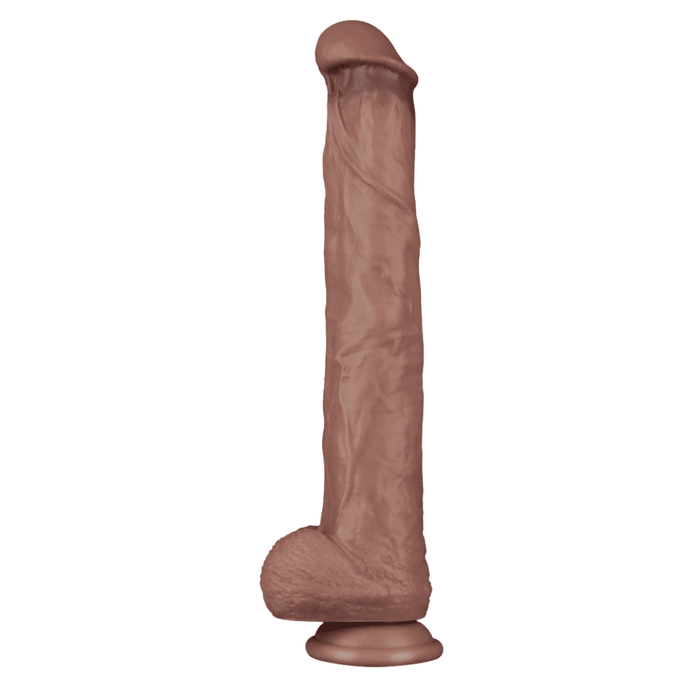 Lovetoy 14.5in Dual Layered Bendable Silicone Cock XXL - Image 3