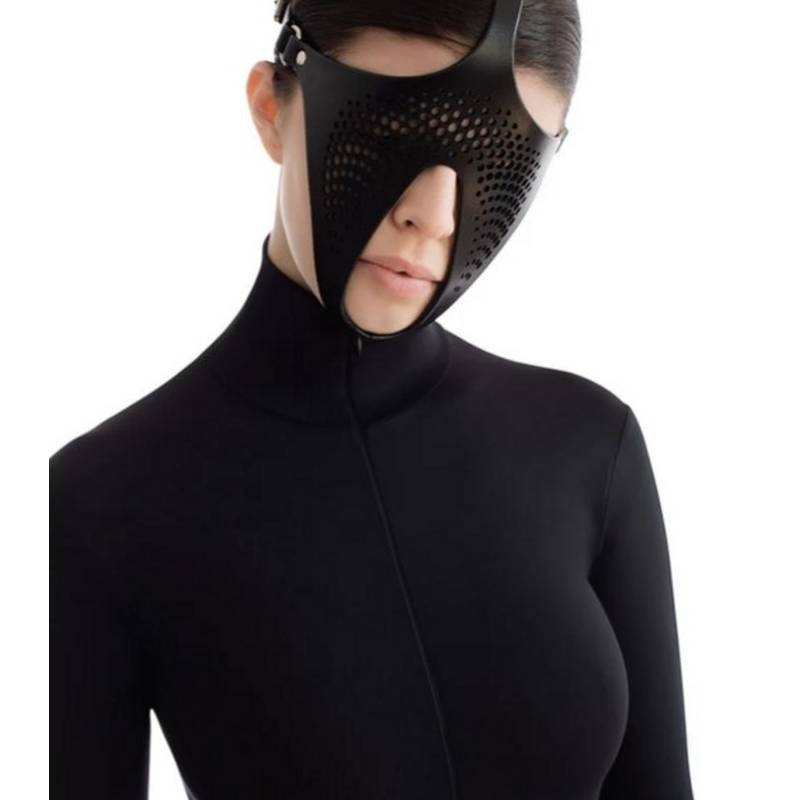 Daytona Ex Machina Genuine Leather Mask Black - Image 2