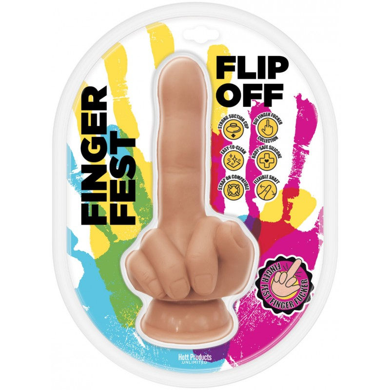Hott Products Finger Fest Dildo Flip Off Flesh - Image 2